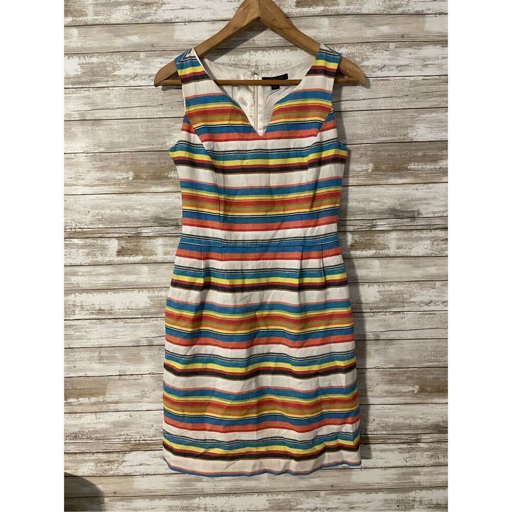 Tommy Hilfiger Sleeveless Striped Dress Size 2 A Line Colorful Above The Knee​